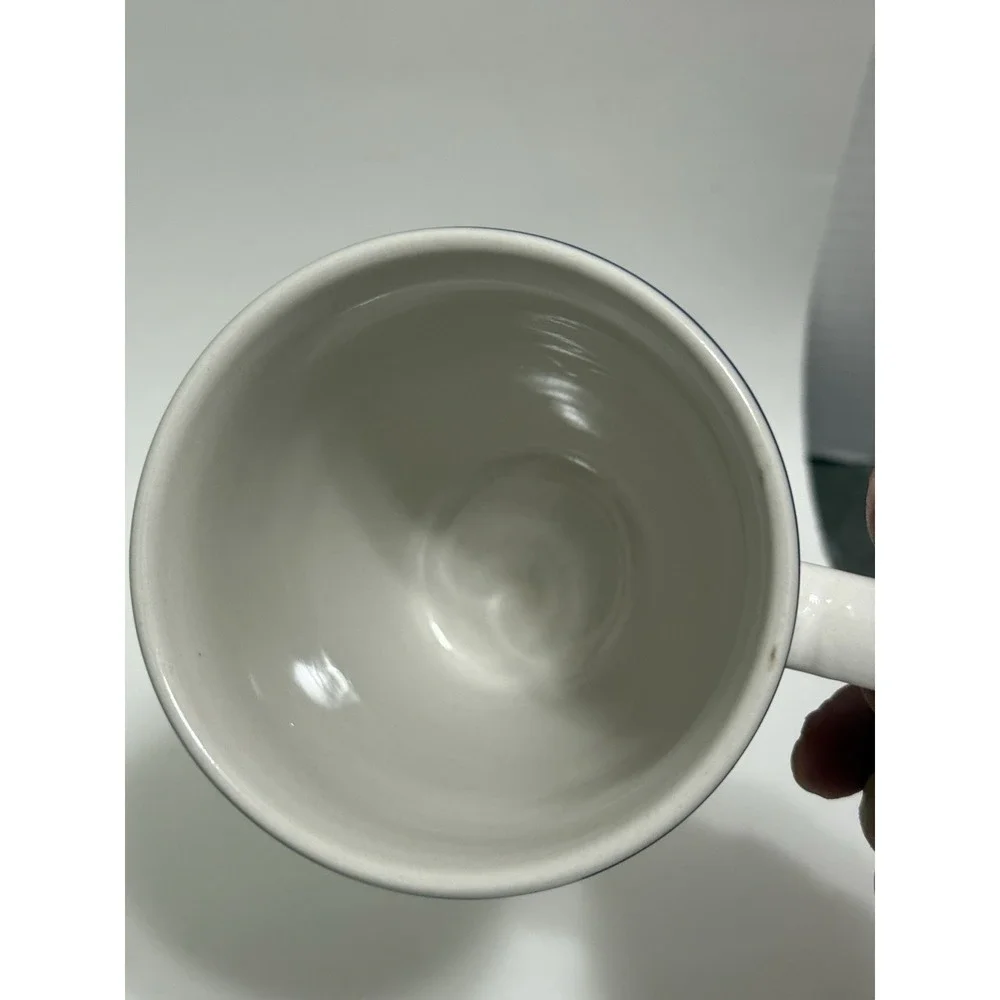 Pier 1  Vintage Coffee Mug Floral Yellow And Green Hand‎ Painted